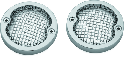 Kuryakyn Mesh T/S Bezels 3-1/4in Chr 6513 6513 Photo - Primary