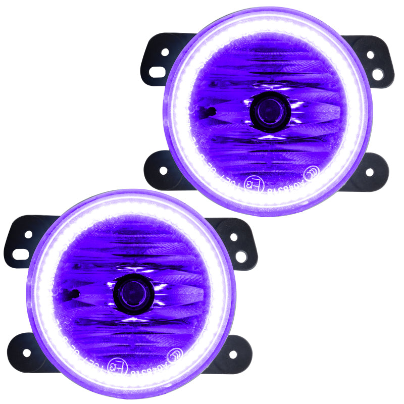 ORACLE Lighting 07-09 Jeep Wrangler JK Pre-Assembled LED Halo Fog Lights -UV/Purple 7080-007