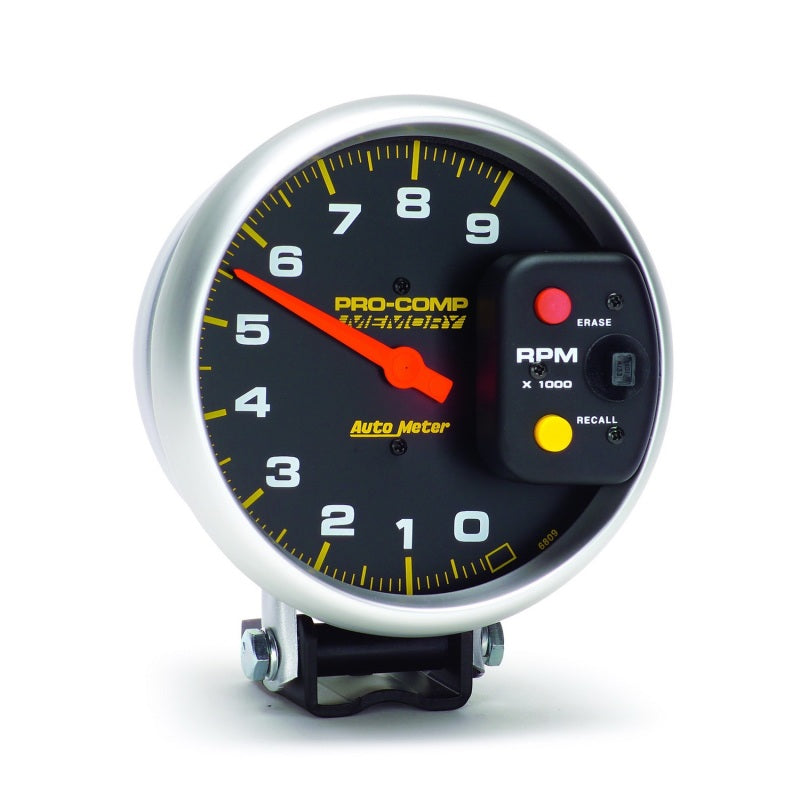 Autometer Gauge, Tachometer, 5", 9K Rpm, Pedestal W/Peak Memory, Pro-Comp 6809 User 3