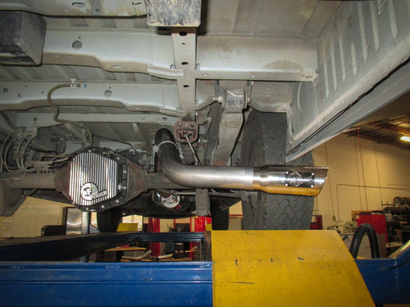 aFe Vulcan Series 3 1/2in 304 SS Cat-Back 13-19 Ford Transit V6 3.5 Twin Turbo w/ Polished Tip 49-33112-P 49-33112-P Photo - Mounted