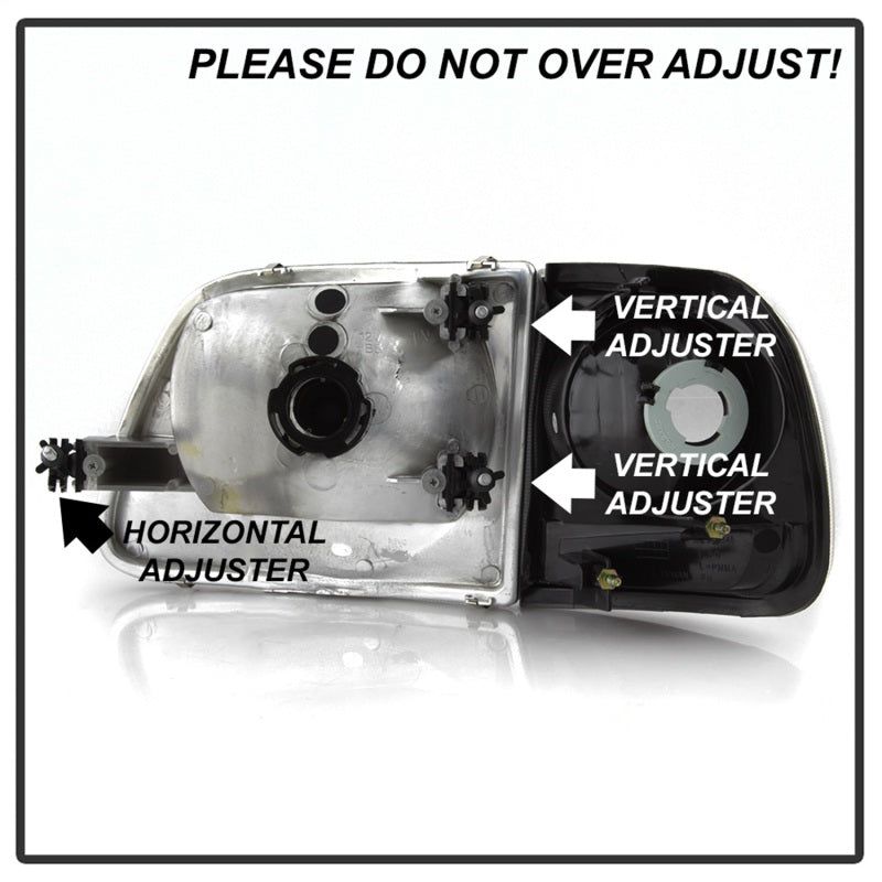 SPYDER xTune 97-03 Ford F-150 4pc OEM Style Headlights w/Corner - Black (HD-JH-FF15097-L-SET-BK) 9042638 9042638 Photo - Unmounted