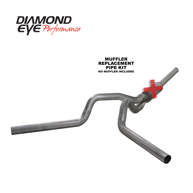Diamond Eye Performance Diamond Eye KIT 4in CB MFLR RPLCMENT PIPE DUAL SS: 2004.5-2007.5 DODGE CUMMINS 600 K4236S-RP K4236S-RP Photo - Primary