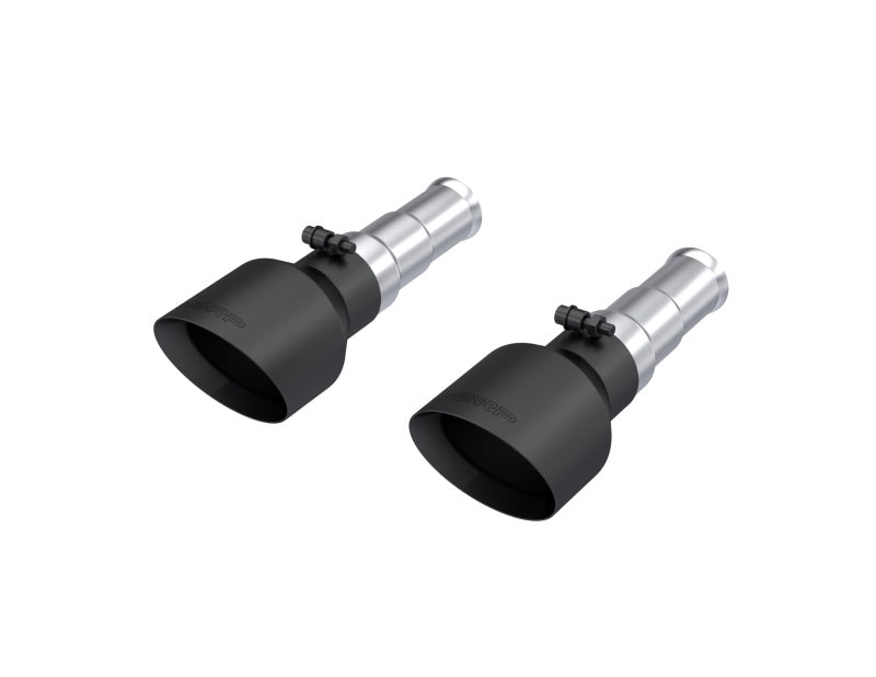 MBRP 19-24 Ram 1500 5.7L Hemi 3in Inlet 5in OD Dual Wall Angle Cut T304 BLK Tips - Pairs T5199BLK T5199BLK Photo - Primary