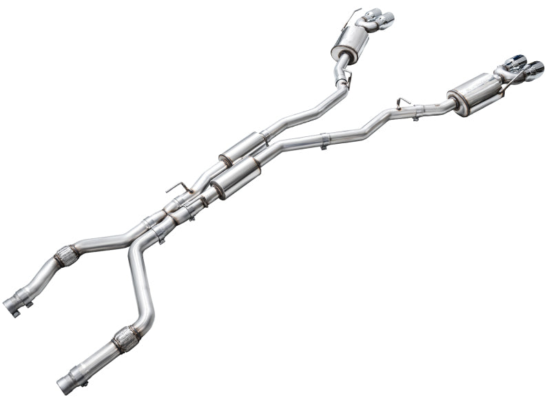 AWE Tuning 2020+ Ford Explorer ST Touring Edition Exhaust w/ Chrome Silver Tips 3015-42625 3015-42625 Photo - out of package