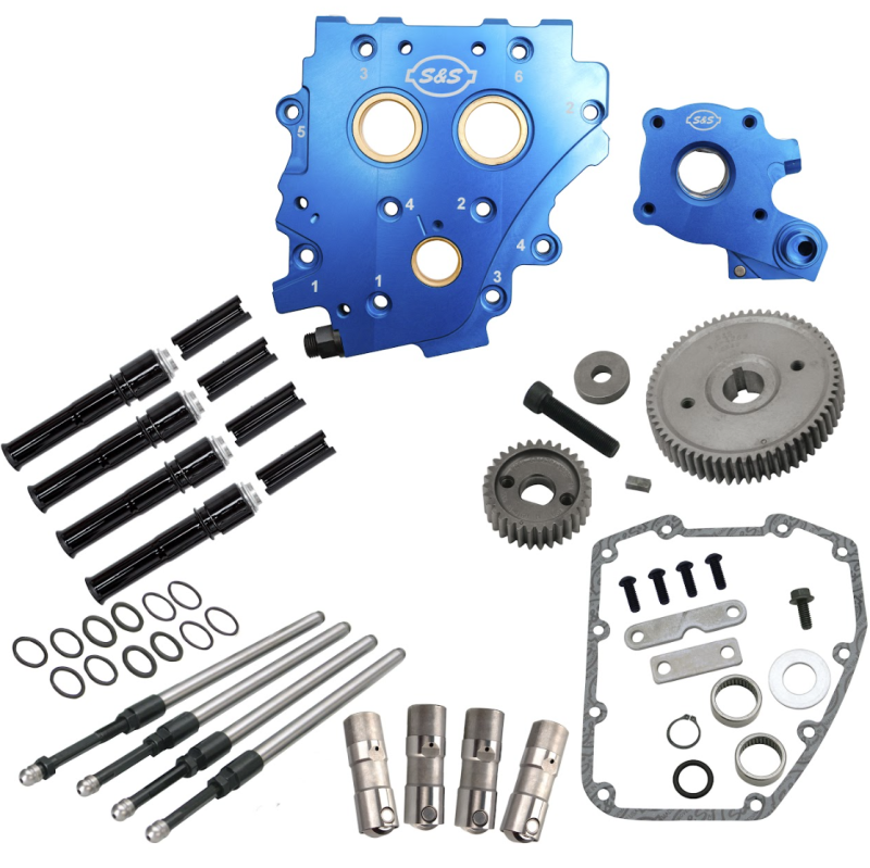 S&S Cycle 2006 Dyna/2007+ BT Gear Drive Cam Chest Kit w/o Cam - Black Pushrod Tubes 310-1268 310-1268 User 1