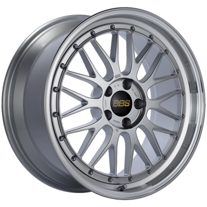 BBS LM 19x9 5x112 ET42 Diamond Silver Center Diamond Cut Lip Wheel -82mm PFS/Clip Required LM250DSPK LM250DSPK Photo - Primary