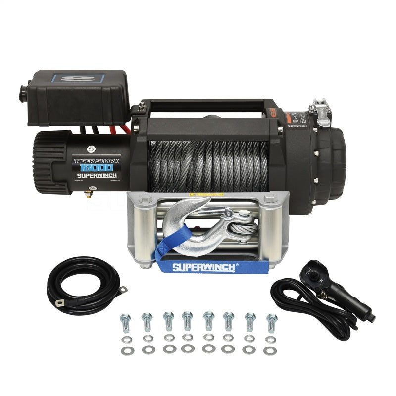 Superwinch 18000 LBS 12V DC Wire Rope Tiger Shark Winch 1518000 1518000 Photo - Unmounted