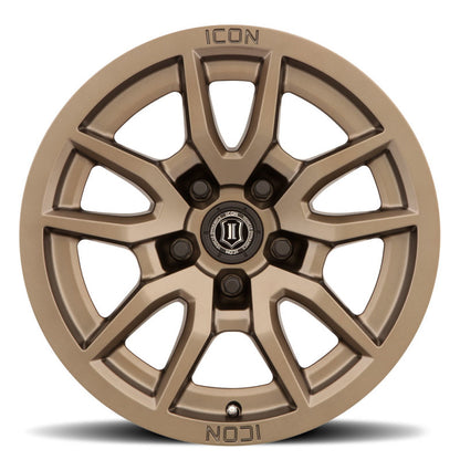ICON Vector 5 17x8.5 5x150 25mm Offset 5.75in BS 110.1mm Bore Bronze Wheel 2617855557BR 2617855557BR Photo - Close Up