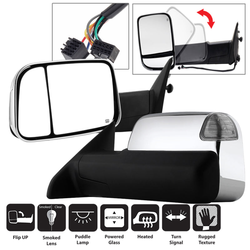 SPYDER Xtune Dodge Ram 1500 09-12 L&R Manual Extendable Power Heated Adjust Mirror MIR-DRAM10-PW-SET 9935787 9935787 Photo - Primary