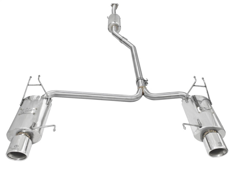 aFe Takeda 2-1/4in to 2in 304 Stainless Steel Cat-Back Exhaust w/Polished 49-36612 Photo - Unmounted
