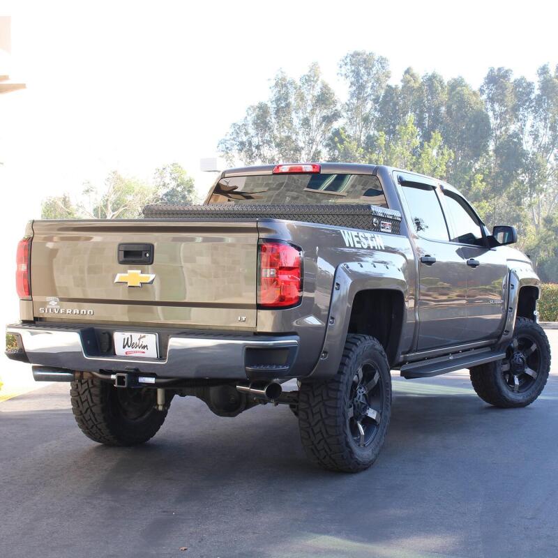 Westin 2014-2018 Chevy Silverado 1500 Crew Cab Wade In-Channel Wind Deflector 4pc - Smoke 72-39415 72-39415 Photo - Mounted