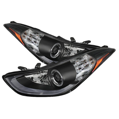 Spyder Hyundai Elantra 11-13 Projector Headlights LED Halo DRL Blk PRO-YD-HYELAN11-DRL-BK 5073662 5073662 Photo - Primary