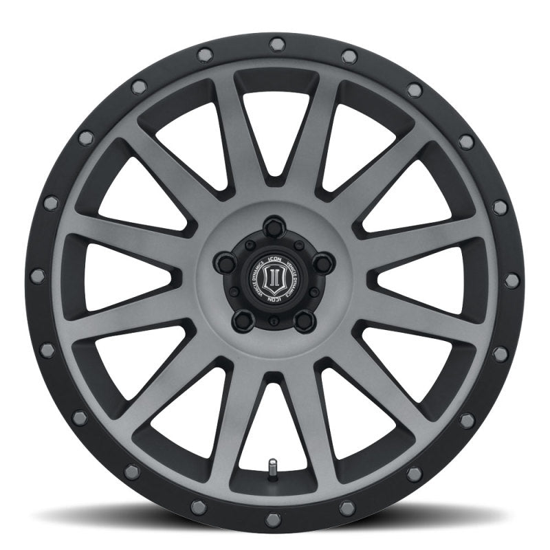 ICON Compression 20x10 5x5 -12mm Offset 5in BS 71.5mm Bore Titanium Wheel 2020107350TT 2020107350TT Photo - Close Up