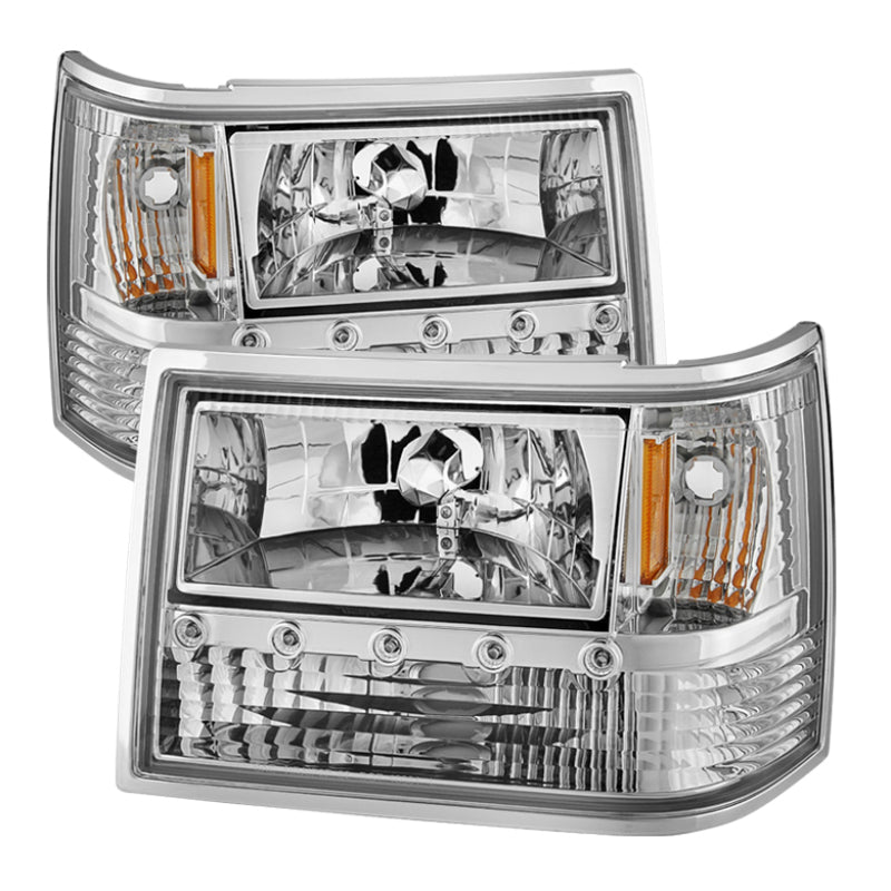 SPYDER Xtune Jeep Grand Cherokee 93-98 1Pc Crystal Headlights Chrome HD-ON-JGC93-1PC-LED-C 5017659 5017659 Photo - Primary