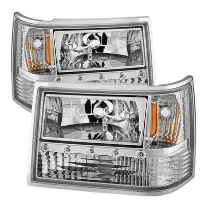 SPYDER Xtune Jeep Grand Cherokee 93-98 1Pc Crystal Headlights Chrome HD-ON-JGC93-1PC-LED-C 5017659 5017659 Photo - Primary