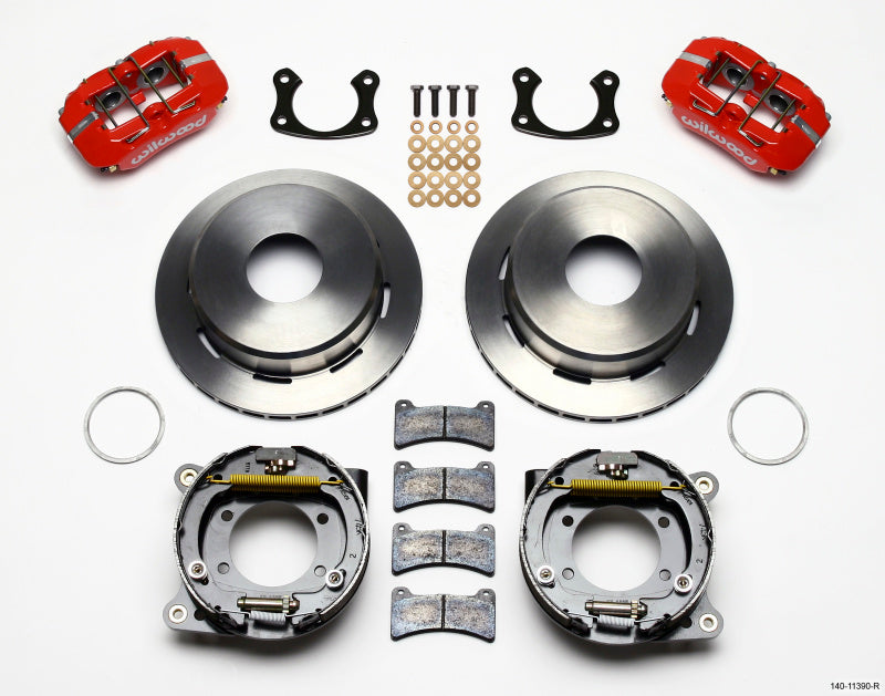 Wilwood Dynapro Low-Profile 11.00in P-Brake Kit - Red New Big Ford 2.50in Offset 140-11390-R 140-11390-R Photo - Primary
