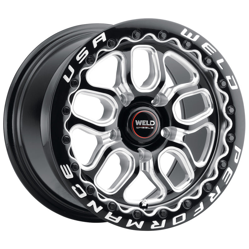 Weld Racing 15x10 Laguna Bead Lock 5x120 ET46 BS7.25 Gloss BLK MIL DIA 78.1 S907B0022P46 S907B0022P46 Photo - Primary