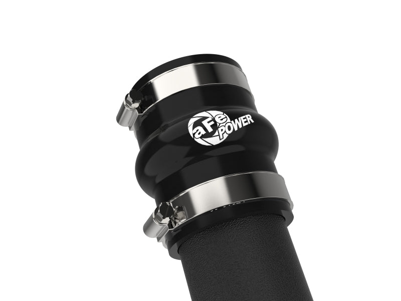 aFe BladeRunner 2-1/2 IN Aluminum Hot Charge Pipe Black 22-23 Subaru WRX H4-2.4L (t) 46-20668-B 46-20668-B Photo - Close Up