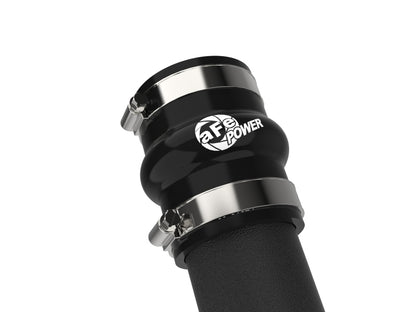aFe BladeRunner 2-1/2 IN Aluminum Hot Charge Pipe Black 22-23 Subaru WRX H4-2.4L (t) 46-20668-B 46-20668-B Photo - Close Up