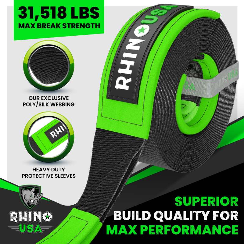 Rhino USA Recovery Tow Strap 3Inx20Ft (Black) G-TOWSTRAP G-TOWSTRAP User 1