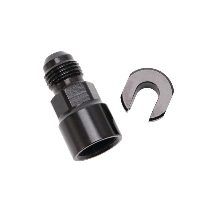 Russell Performance -6 AN Male to 5/16in SAE Quick-Disconnect Female (Black Single) 644113 644113 Photo - out of package