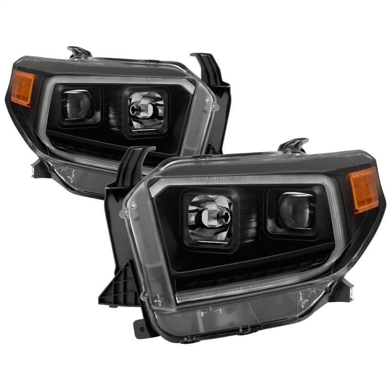 SPYDER xTune 14-17 Toyota Tundra DRL LED Light Bar Proj Headlights - Black Smoke (PRO-JH-TTU14-LB-BSM) 9043031 9043031 Photo - Primary