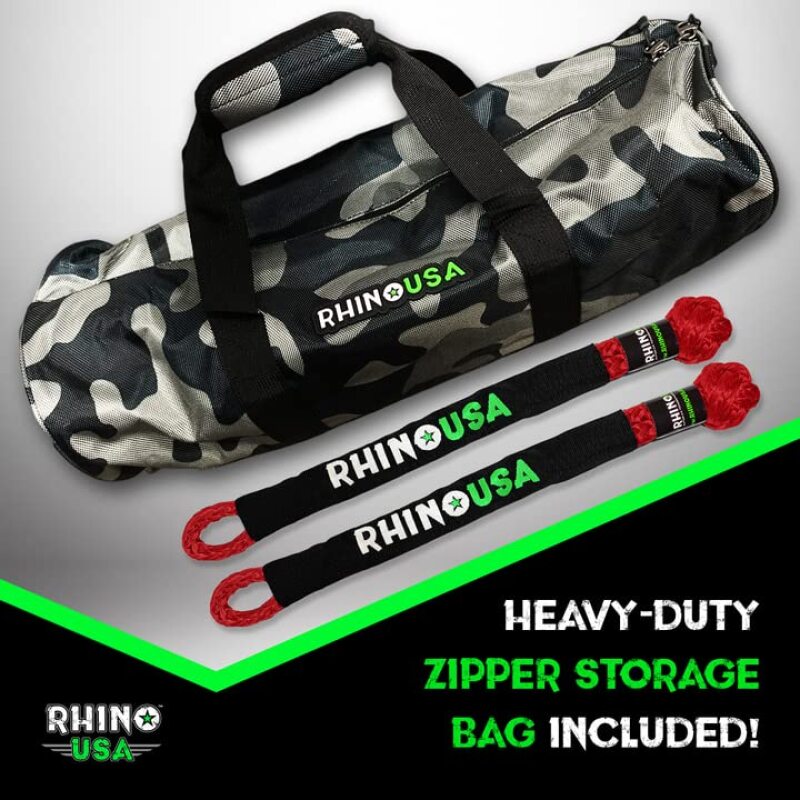 Rhino USA 7/8In X 30Ft Kinetic Rope Recovery Kit W/Soft Shackles (Red) RG-KRKIT78X30-RED RG-KRKIT78X30-RED User 2