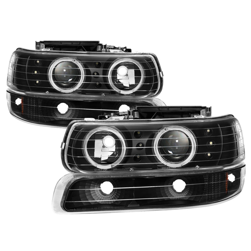 SPYDER xTune Chevy Silverado 1500/2500 99-02 Bumper Projector Headlights - LED - Black PRO-JH-CSIL99-SET-BK 9036781 9036781 Photo - Primary