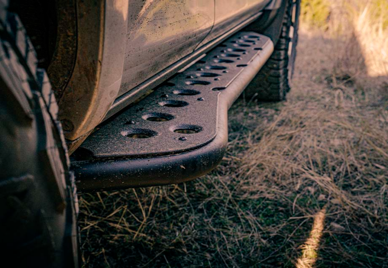 Cali Raised LED Cali Raised 05-23 Toyota Tacoma Step Ed Rock Sliders - Double Cab Short Bed W/ Kick Out/Bed Liner CR2620 CR2620 Photo - Primary