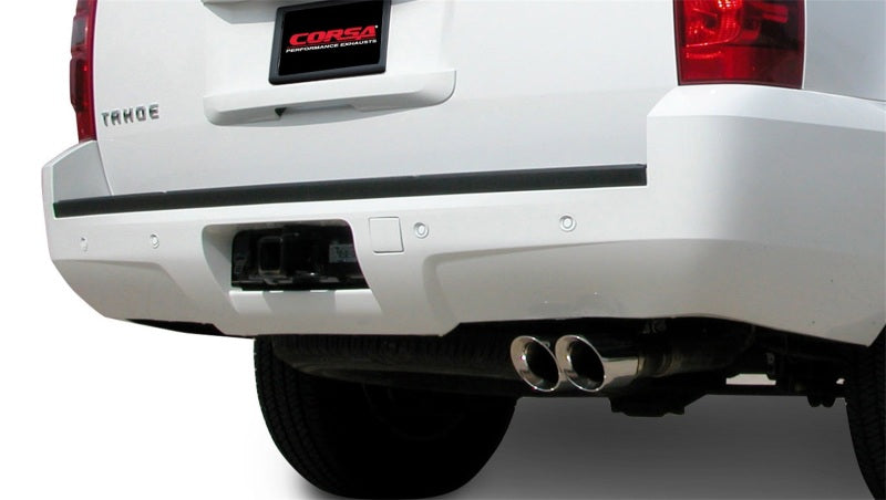Corsa Performance 07-08 Chevrolet Tahoe 5.3L V8 Polished Sport Cat-Back Exhaust 14207 Photo - Mounted