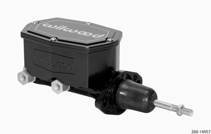 Wilwood Compact Tandem Master Cylinder - 7/8in Bore - w/Pushrod (Black) 260-14957-BK 260-14957-BK User 1