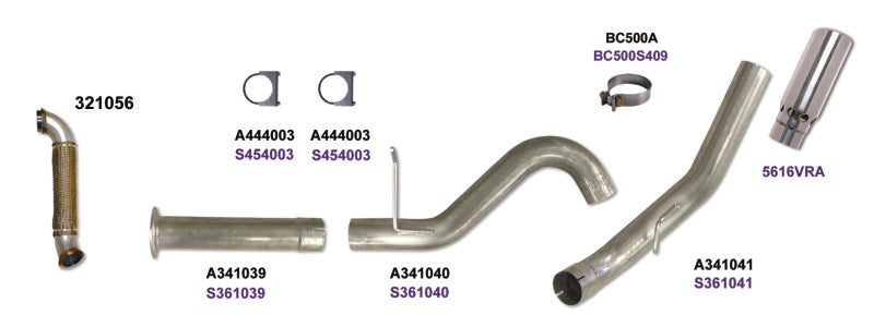 Diamond Eye Performance Diamond Eye KIT 5in DPF-BACK SGL w/ TDP SS 07.5-10 Chevy/GMC 6.6L Duramax 2500/3500 K5131S K5131S Photo - out of package
