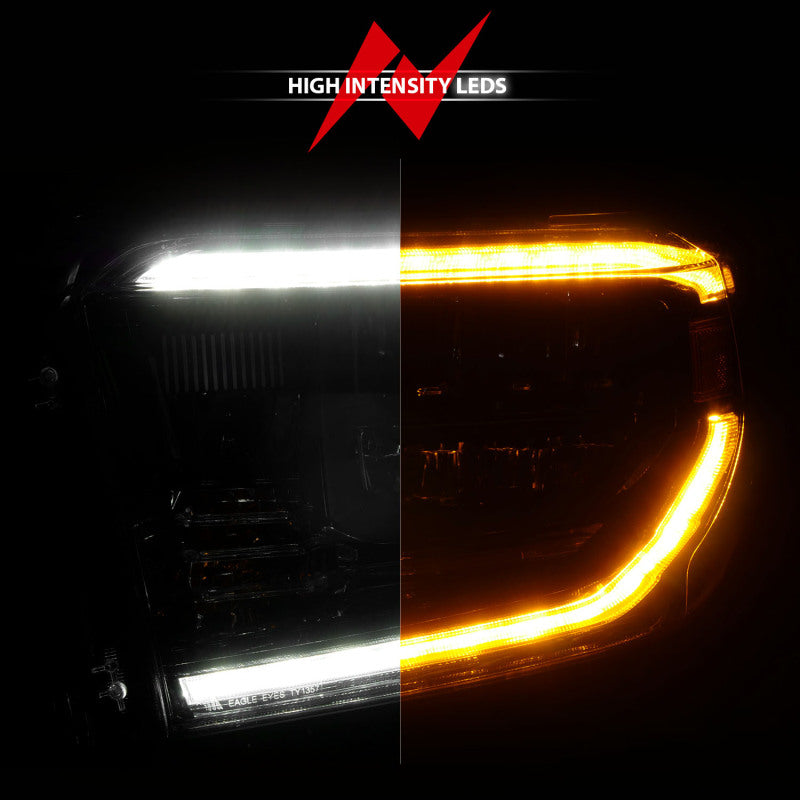 ANZO 2014-2017 Toyota Tundra LED Crystal Headlights w/ Switchback Black Housing w/ DRL 111531 111531 User 5