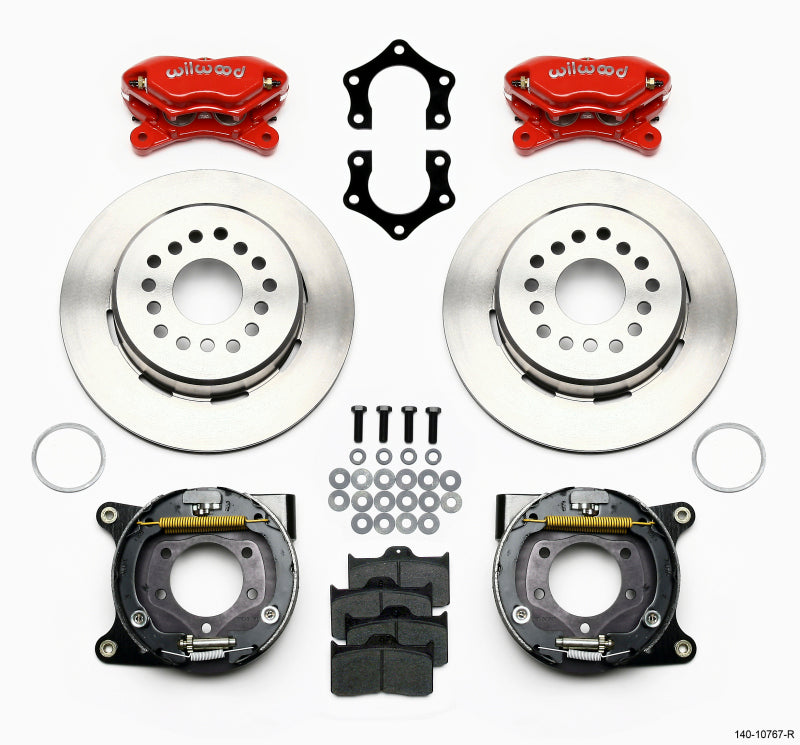 Wilwood Forged Dynalite P/S Park Brake Kit Red Mopar/Dana 2.50in Off w/Snap Ring Brng 140-10767-R 140-10767-R Photo - Primary