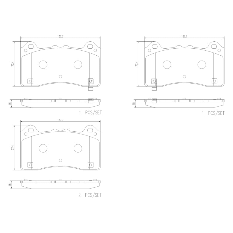 Brembo OE BRE Ceramic Pads Brakes, Rotors & Pads Brake Pads - OE main image