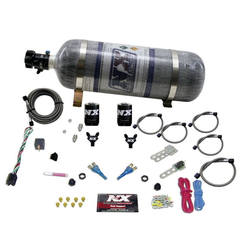 Nitrous Express GM EFI Dual Nozzle Nitrous Kit (100-300HP) w/Composite Bottle 20215-12 20215-12 Photo - Primary