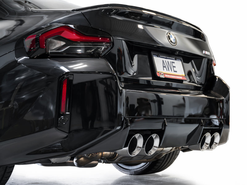 AWE Tuning 23-24 BMW G87 M2 SwitchPath Edition Exhaust - Chrome Silver Tips 3025-42487 3025-42487 Photo - Mounted