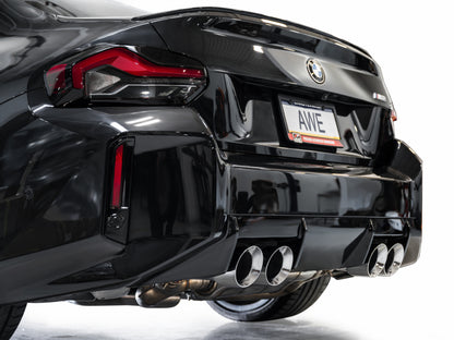 AWE Tuning 23-24 BMW G87 M2 SwitchPath Edition Exhaust - Chrome Silver Tips 3025-42487 3025-42487 Photo - Mounted