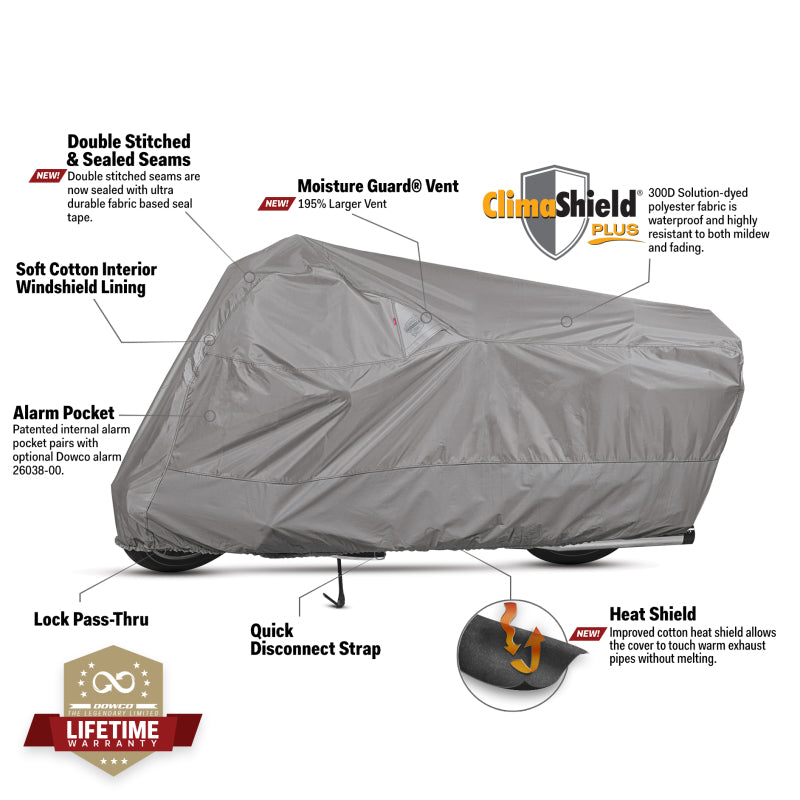 Dowco WeatherAll Plus Motorcycle Cover Gray - Large 50003-07 50003-07 User 1