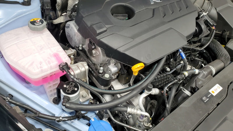J&L 23-23 Hyundai Elantra N 2.0L Oil Separator 3.0 Passenger Side - Clear Anodized 3119P-C 3119P-C Photo - Close Up
