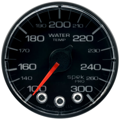 Autometer Spek-Pro Gauge Water Temp 2 1/16in 300f Stepper Motor W/Peak & Warn Blk/Blk P346324 P346324 User 2