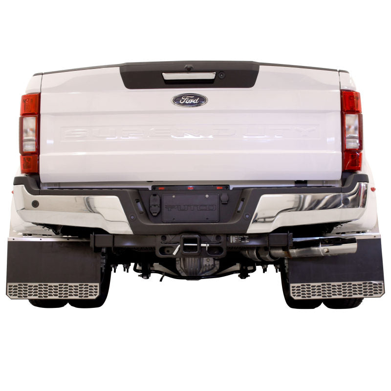 Putco 17-20 Ford SuperDuty Dually - (Fits Rear) - Set of 2 Mud Skins - Brushed SS w/ Hex Shield 78135 78135 Photo - Primary
