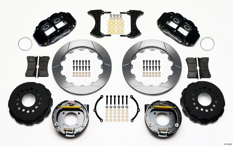 Wilwood Narrow Superlite 4R Rear P-Brk Kit 12.88in Chevy 12 Bolt-Spec 3.15in Brng Front mt 140-10909 140-10909 Photo - Primary
