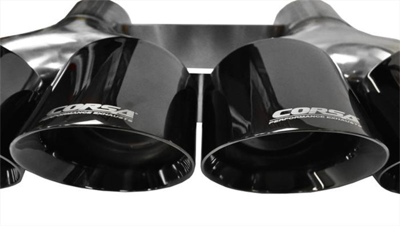 Corsa Performance 15-15 Chevrolet Corvette 6.2L V8 Quad 45in Polished Black Pro-Series 14062BLK Photo - Unmounted