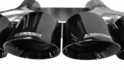 Corsa Performance 15-15 Chevrolet Corvette 6.2L V8 Quad 45in Polished Black Pro-Series 14062BLK Photo - Unmounted