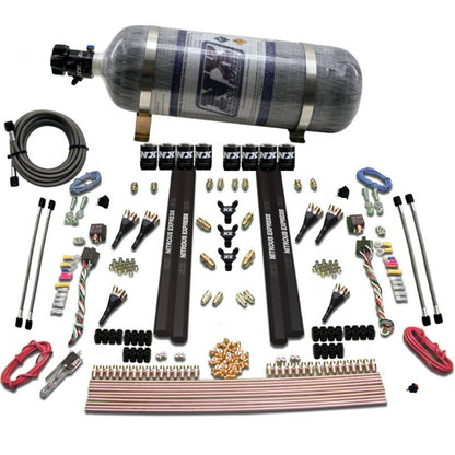 Nitrous Express 90096-12 | 6 Cyl SX2 Dual Stage Nozzle Nitrous Kit w/ 12lb Bottle 90096-12 Photo - Primary