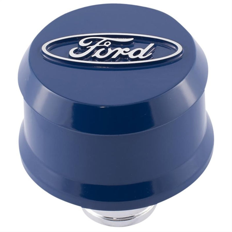 Ford Racing Slant Edge Breather - Blue 302-436