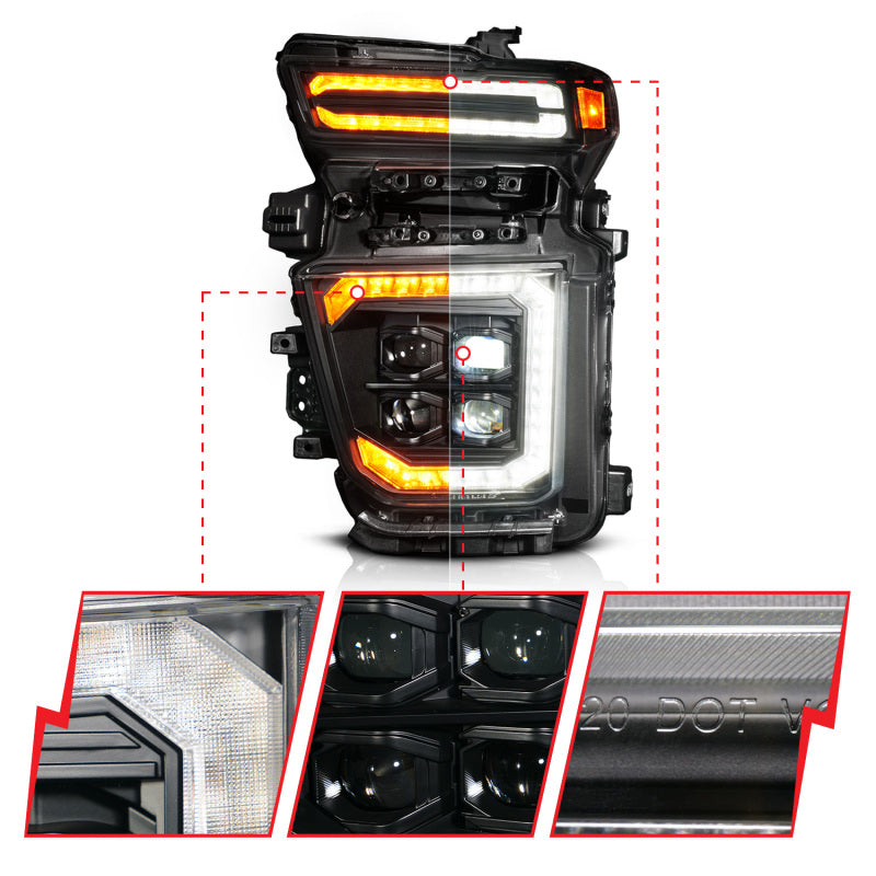 ANZO Z-Series 20-23 Chevy Silverado 2500/3500 Z-Series Full LED Proj Headlights Black - Driver Side 111619X-L 111619X-L User 1