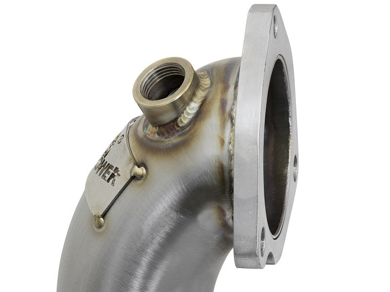 aFe 09-13 MINI Cooper S (R56) L4 1.6L (t) Twisted Steel Down Pipe 2-1/2in 304 Stainless Steel w/ Cat 48-36318-1HC 48-36318-1HC Photo - Close Up