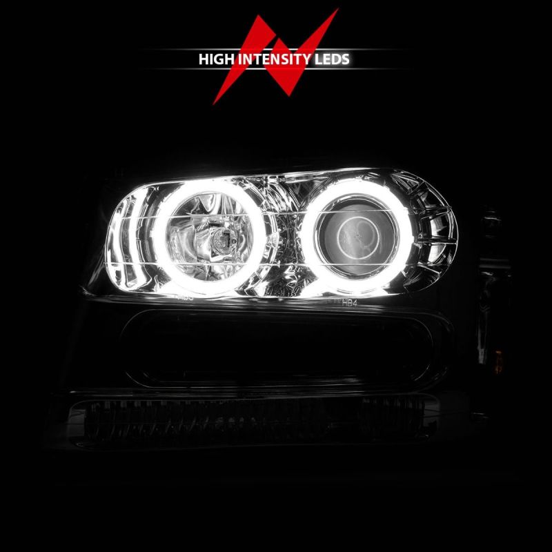 ANZO 02-09 Chevrolet Trailblazer Projector Headlights w/ Halo Chrome Housing (Non-LT Models) 111573 111573 User 5